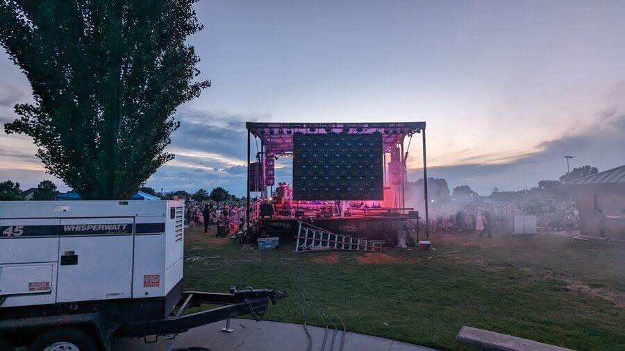 Night concert lighting