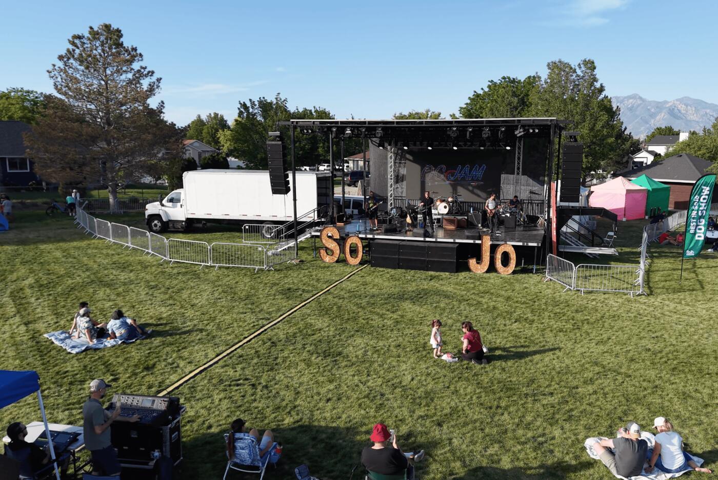 SoJo Summerfest outdoor concert stage