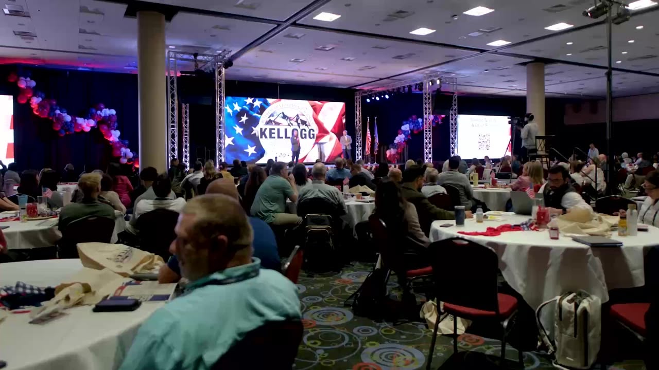 Seated audience at a corporate general session