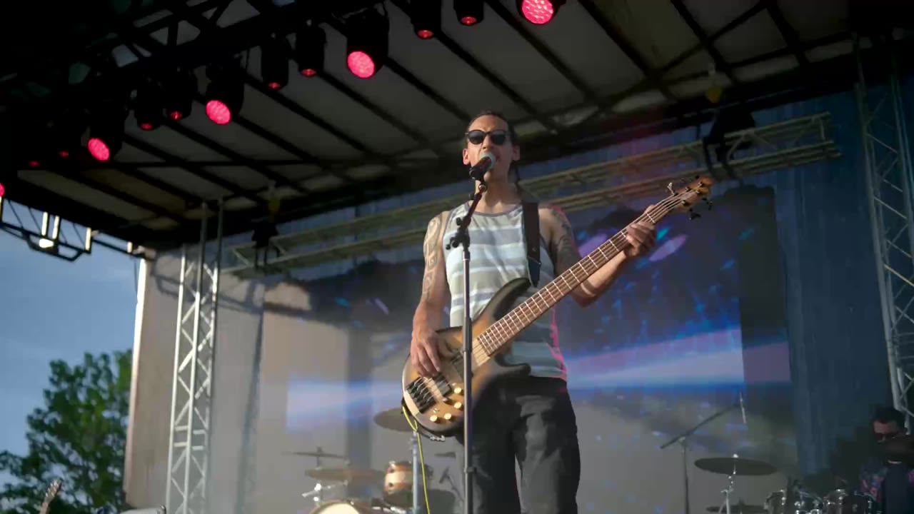 Guitarist at an outdoor summer concert
