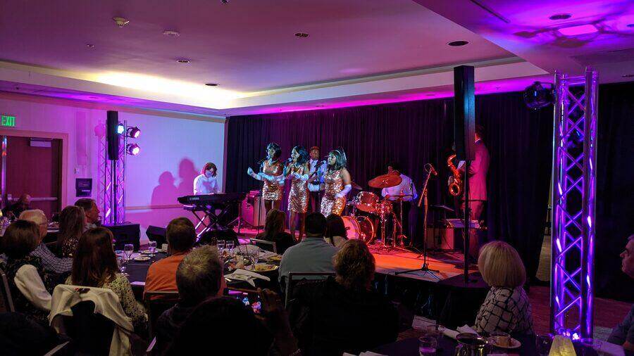 Live band at a corporate party