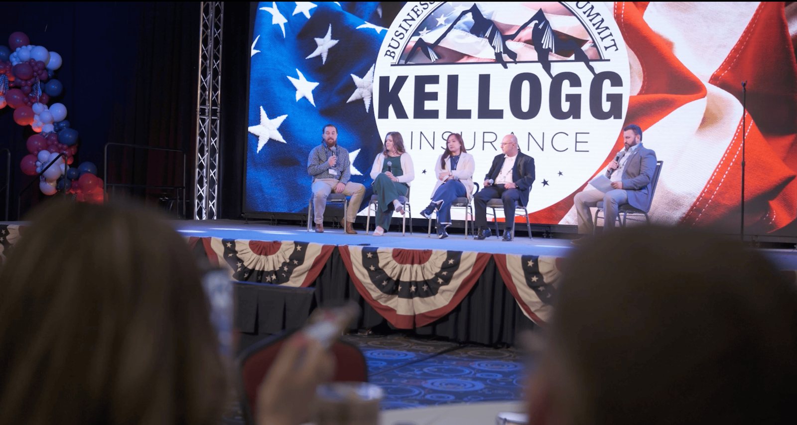 A panel discussion on the Kellogg summit main stage